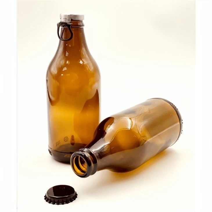 amber beer bottle